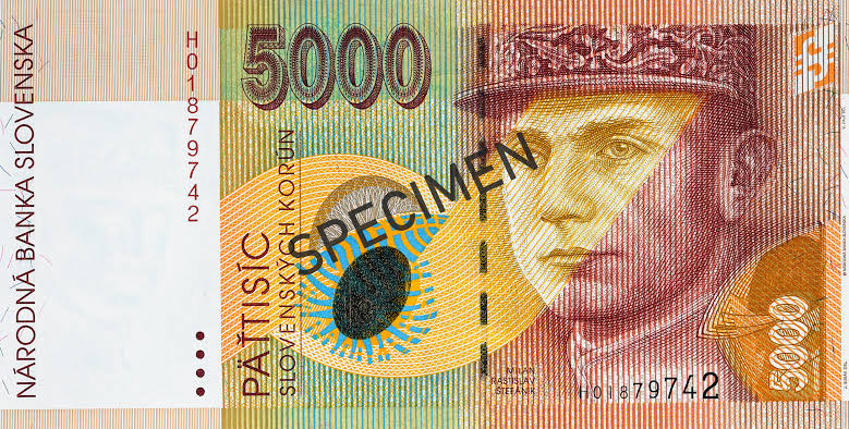 Koruna a euro: kto bol na slovenskej päťtisícke?